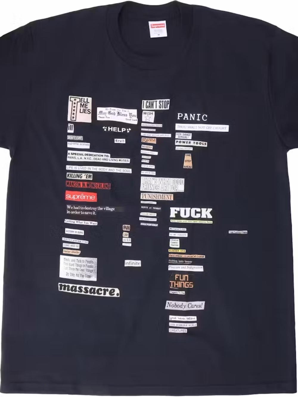 Supreme Cutouts Tee (Size Large) FW18